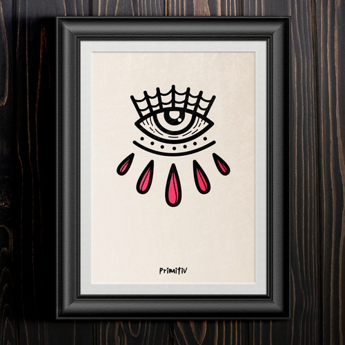 The Great Cornholio Traditional Tattoo Art Wooden Hand Etsy