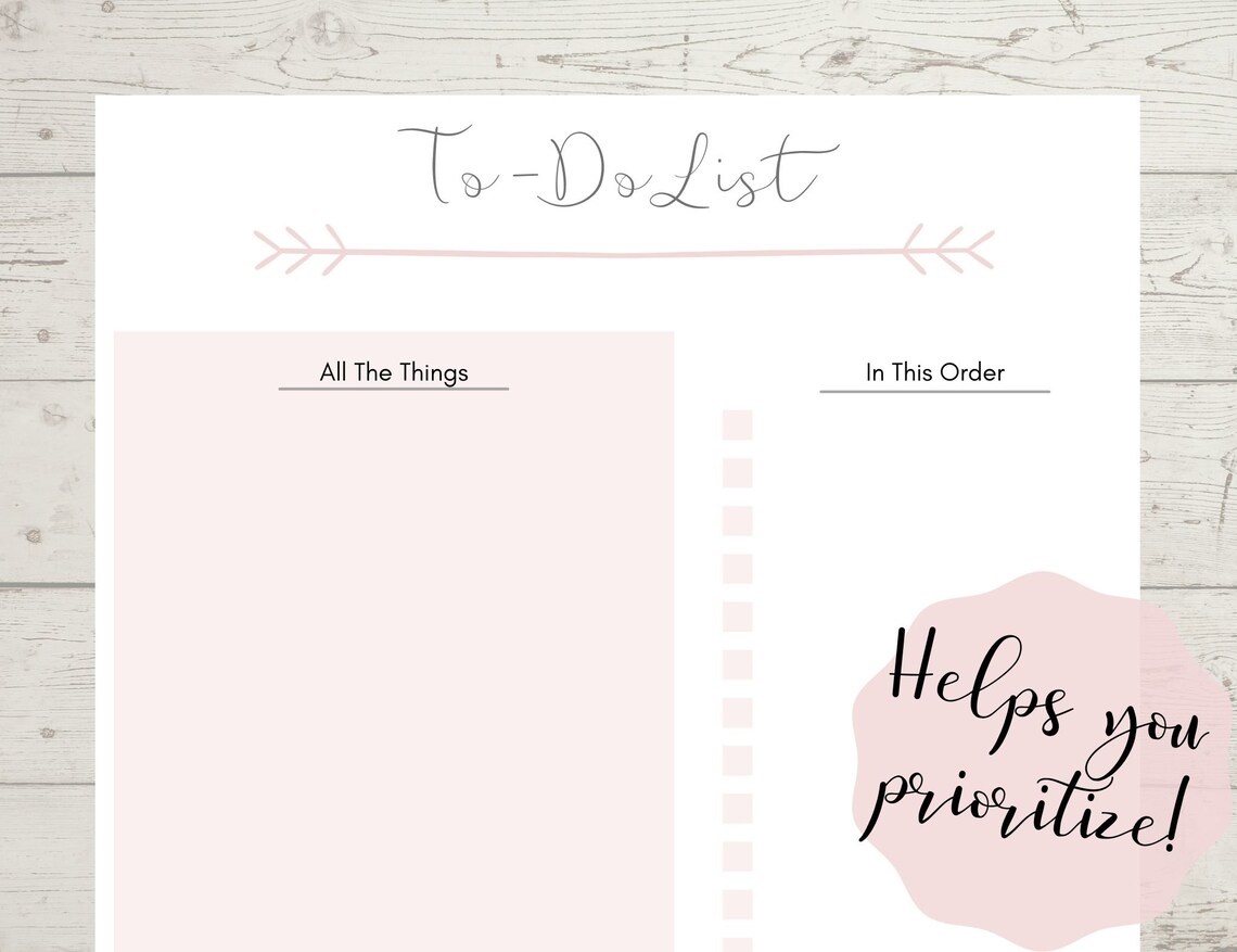 Prioritized To-do List Printable - Etsy