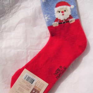 Super Warm Mongolian washed lamb wool Santa Socks