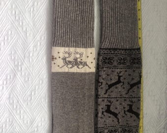 Leg warmers, Warm Mongolian 100% washed lamb wool