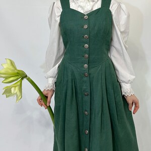 Green Austrian Bavarian dirndl apron sundress image 3