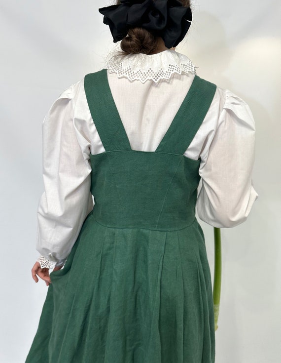 Green Austrian Bavarian dirndl apron sundress - image 7