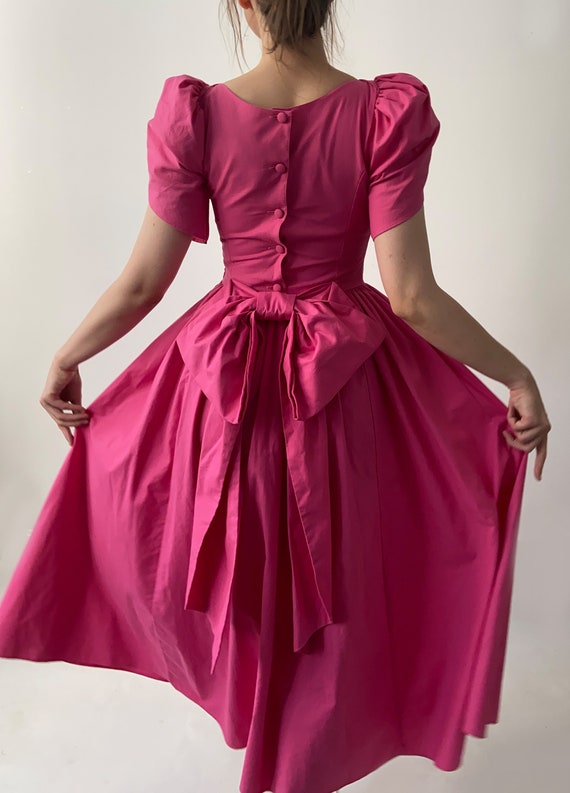 Stunning Laura Ashley pink modest vintage dress g… - image 3