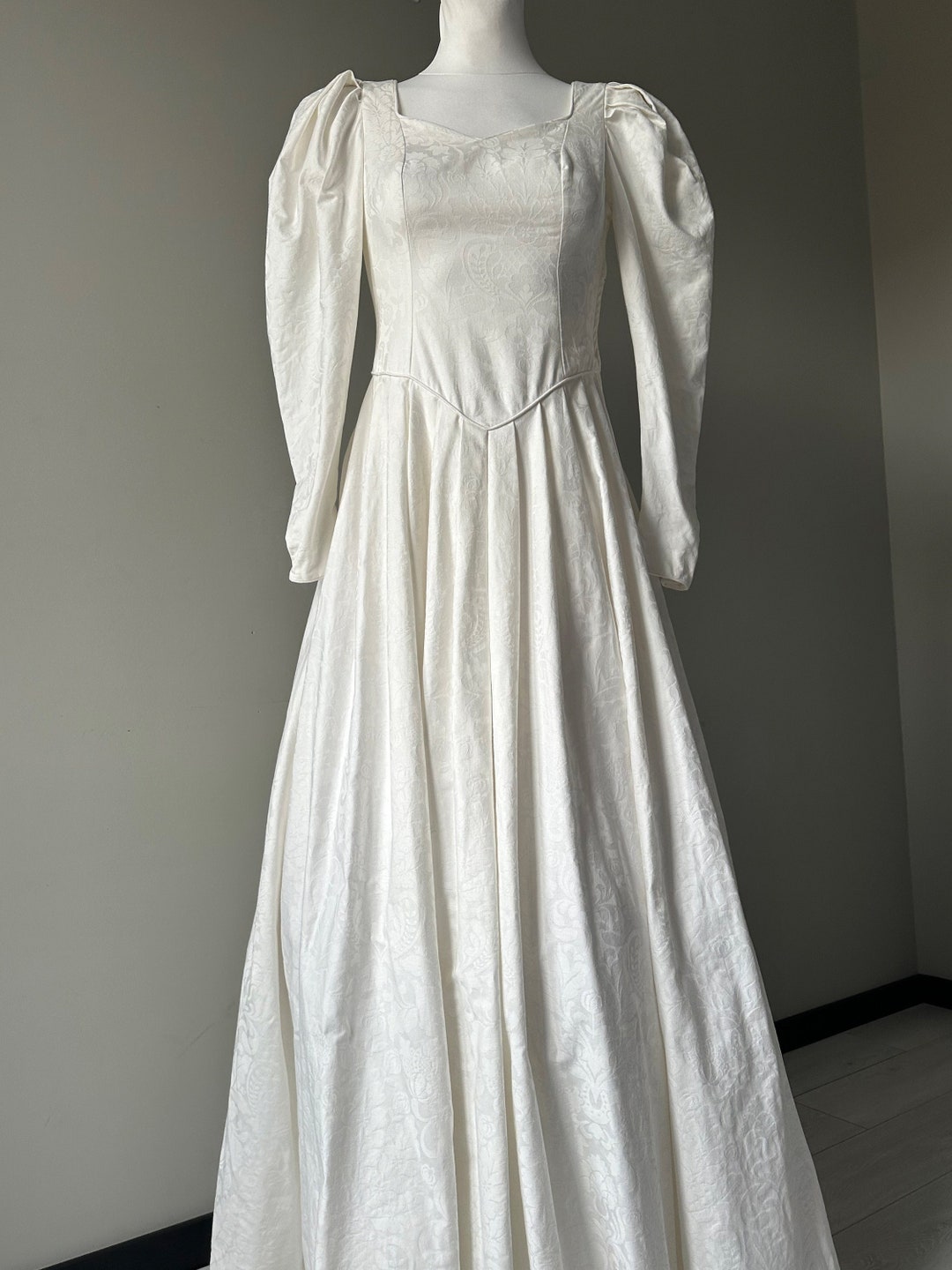 Wonderful Laura Ashley Maxi White Wedding Dress Ivory White Vintage - Etsy