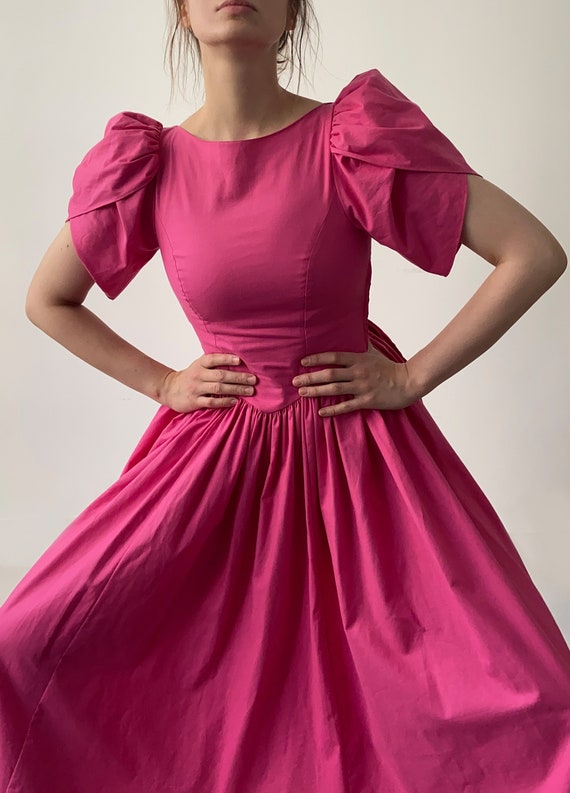 Stunning Laura Ashley pink modest vintage dress g… - image 4