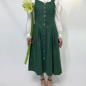 Green Austrian Bavarian dirndl apron sundress image 5