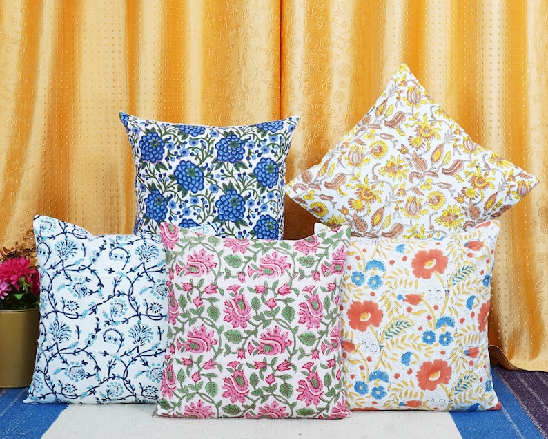 Square Shape Cushion, Block, Print Cushions, Cushions cover set, Set of 5 Cushion Cover, Gifts for Girlfriend, Gifts for Mom, Christmas Gifts, Gifts for Couples, Gifts for Her, Housewarming Gifts, Block Print Pillow Shams, Floral Cushions, Pillow Covers, Christmas Gifts, Handcrafted Pillows, Decorative Pillows, 16x16 Cotton Cushion Cover, Pillow Covers, Decorative Pillows, Handmade Cushions, Outdoor Pillows, Meditation Cushion, Living Room Pillow, Floor Cushion, Cushion Covers Set