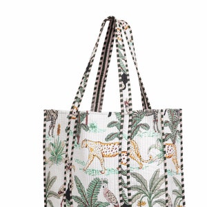 Dschungel Print Baumwolle Tragetasche Frauen Einkaufs Tragetasche Einkaufstasche Ethnic Baho Hippie Tasche Umhängetasche