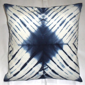 Tie Dye Kussens Shibori Indigo Kussen Decoratief Katoen Sierkussen Gevallen Boho Outdoor Kussenhoes 16&quot; x 16&quot; Boho Sofa Stoel Shams