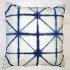 Tie Dye Kussens Indigo Shibori Kussen Decoratief Katoen Sierkussen Gevallen Boho Outdoor Kussenhoes 16&quot; x 16&quot; Boho Sofa Stoel Shams