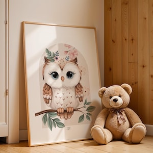 Poster zur Kinderzimmerdekoration - Tierthema - Safari - Baby - Geburt