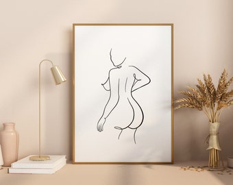 Poster mit sinnlichen Linienzeichnungen