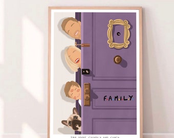 Illustration Personnalisée Inspiration Friends - portrait personnalisé amis famille