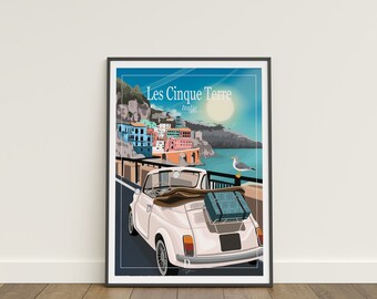 Illustration, Affiche, Poster, Décoration French Riviera