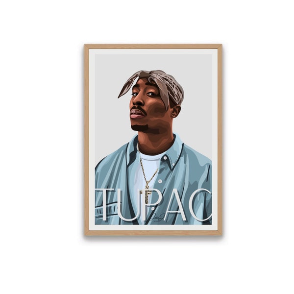 Illustration, Affiche, Poster, Décoration Tupac