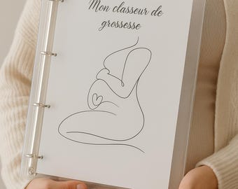 Printable Pregnancy Tracker Binder – 14 Pages Black and White PDF | Maternity Organization | Birth Plan & Maternity Bag