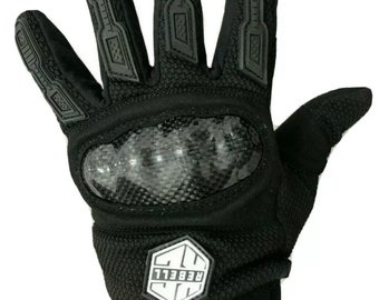 Gloves Hard Knuckle Men’s Black Combat Tactical Biker Army Security Paintball All Weather Hand Protection