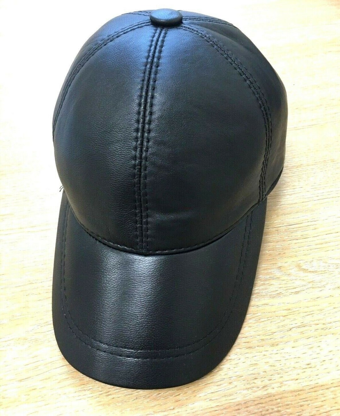 Leather Cap Sheepskin Adjustable Sporty Chick Leather Baseball Golf Cap ...