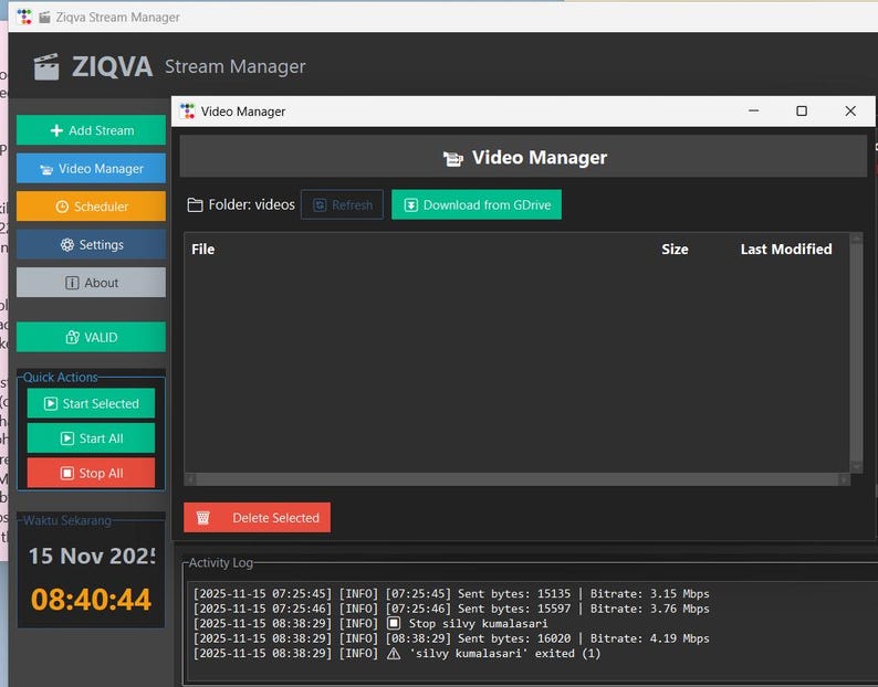 Stream Management Program ZIQVA Stream Manager - Auto Live Streaming Software (digital Download ...