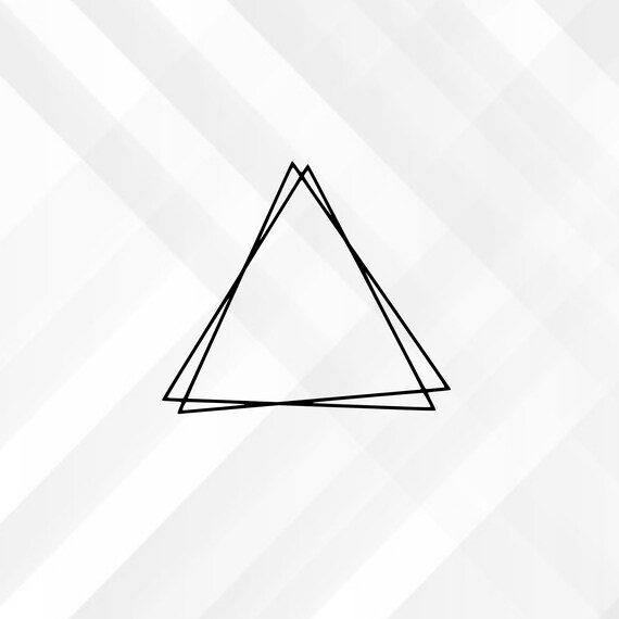 Triangle SVG Triangle Frame Triangle Monogram SVG Cricut Etsy