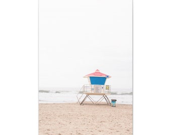 Lifeguard Tower Beach Canvas Print – Coastal Wall Art
