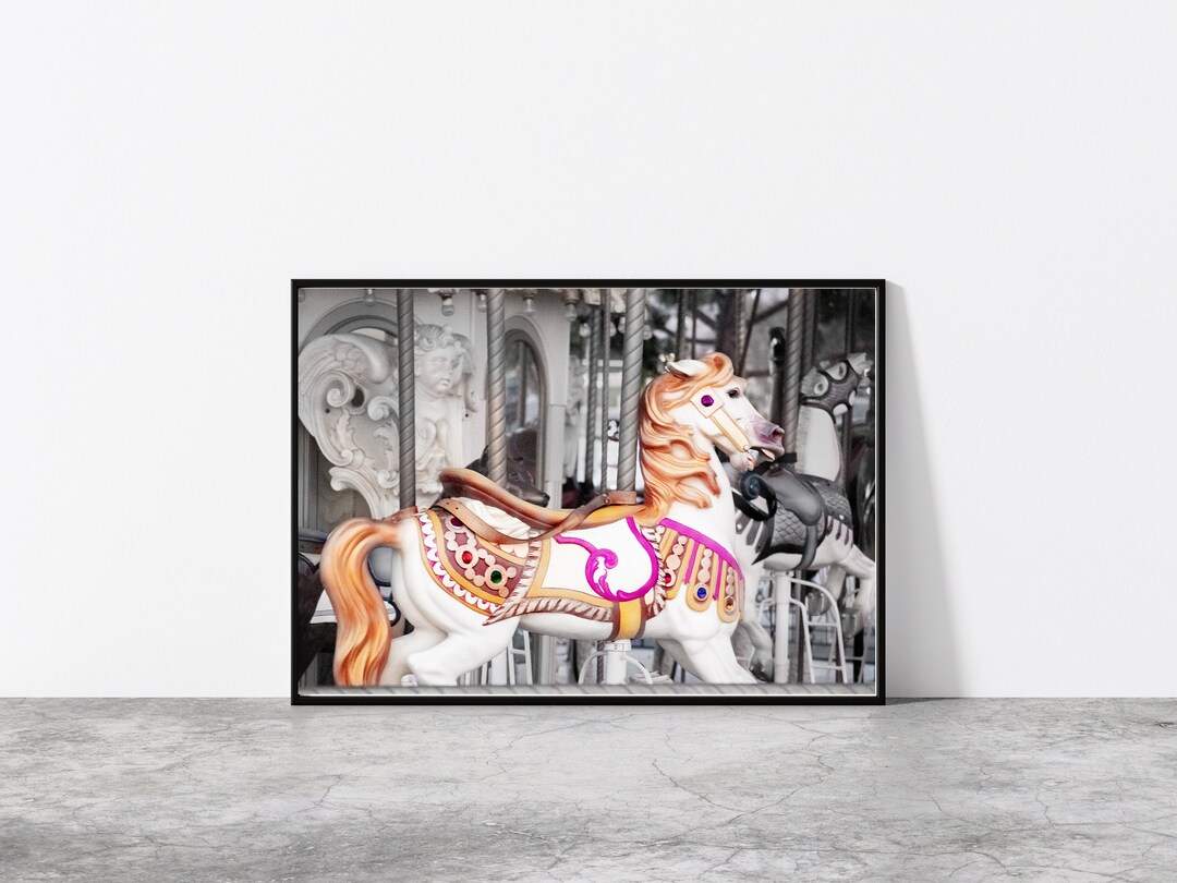 Carousel Horse Photo Print – Vintage Carnival Animal (digital Download ...