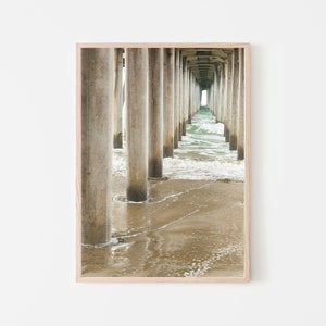 Beach Pier - Pier Photo - Under a Pier - Ocean Photograph - Digital Photo - Digital Download - Instant Download