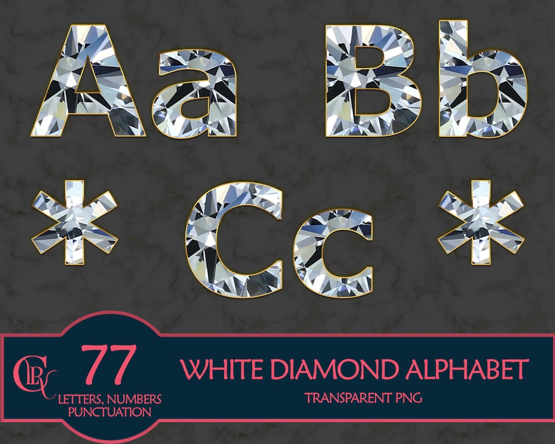 Diamond Alphabet Clip Art Diamond Letters Alphabet Clipart Diamond Font