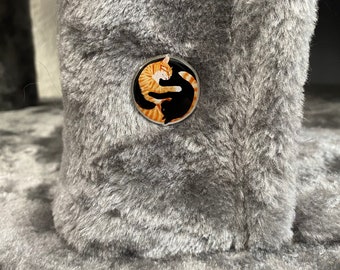 Cole Marmalade ENAMEL PINS With LOCKING Back Yin Yang Design - Main Image