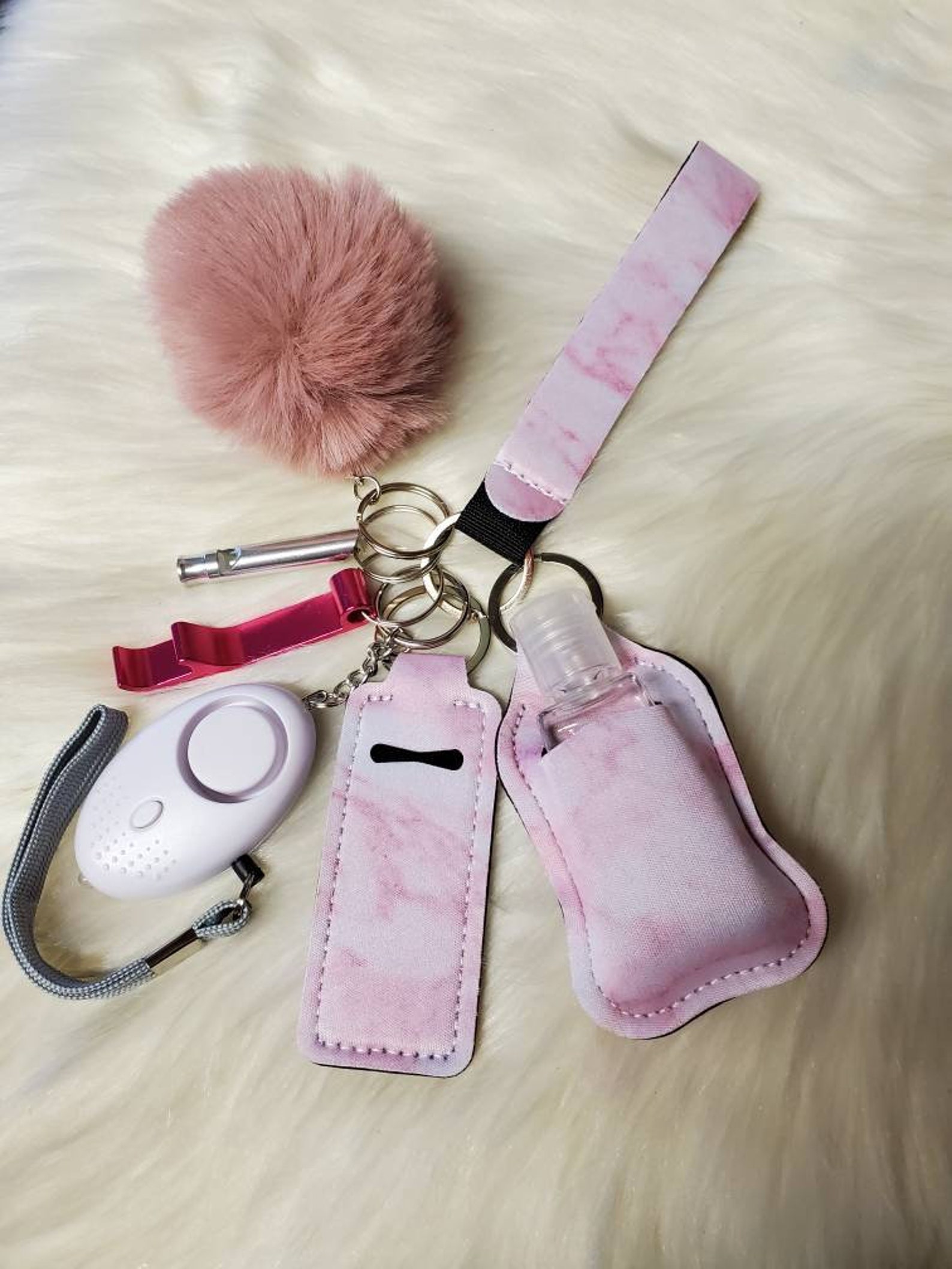 Safety Protection Keychain set with personal alarm 8 piece Etsy