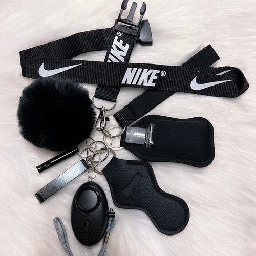 Safety Protection Keychain Set With Alarm. PINK Lanyard Etsy