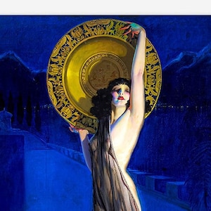 Rolf Armstrong The Enchantress Art Deco Print Risque Lingerie Art Poster
