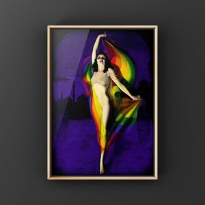 Art Deco 1930's Flapper, Vintage Woman Illustration, Song of India Rolf Armstrong Romantic Art Print