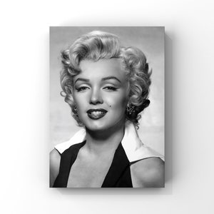 Marilyn Monroe Black and White Publicity Photo #18, Hollywood Actress Glamorous Wall Art Decor