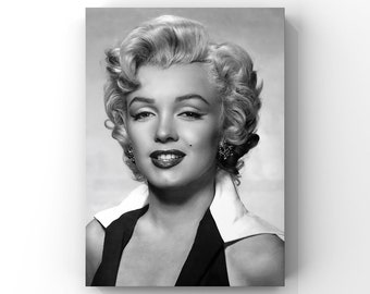Marilyn Monroe Black and White Publicity Photo #18, Hollywood Actress Glamorous Wall Art Decor