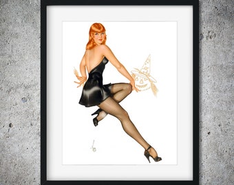 Alberto Vargas 1940 Esquire Varga Girl vintage Pin Up Girl Print  