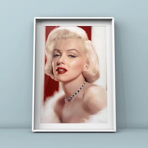 Marilyn Monroe Fur Coat Publicity Photo #19, Hollywood Actress Glamorous Wall Art Decor