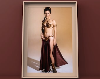 Princess Leia Wall Art #013, Actress Carrie Fisher Vintage Publicity Photo