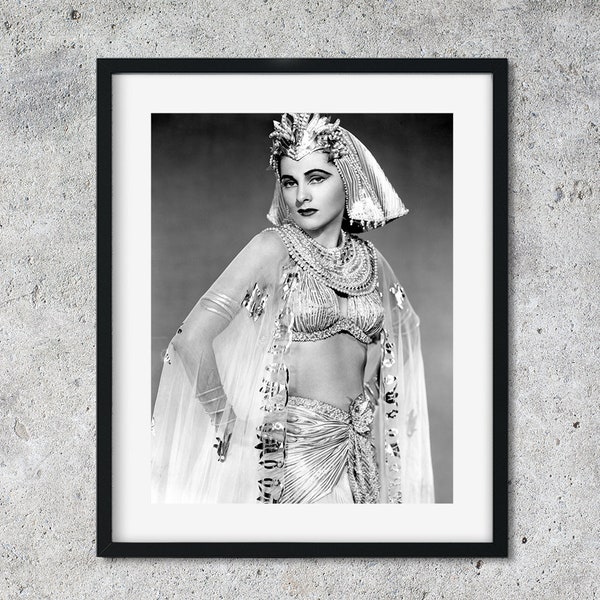 Gorgeous Egyptian Costume Vintage Photo, Actress Joan Fontaine Publicity Poster Wall Art, Glamorous Hollywood Print