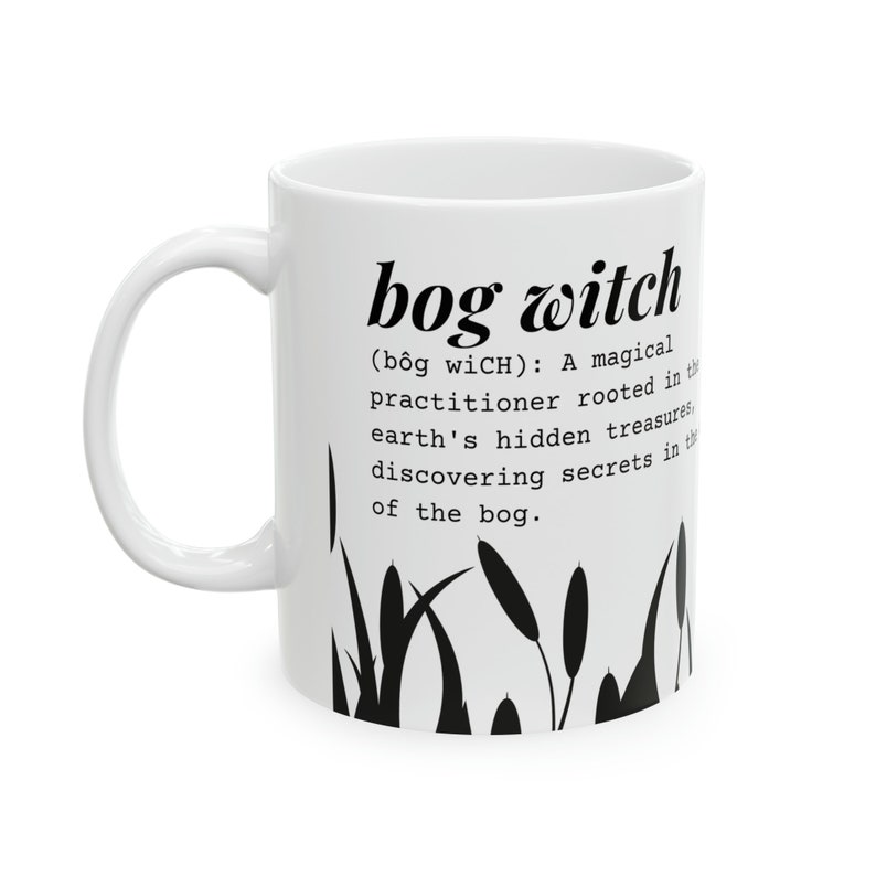 Bog Witch Mug | Witchy Coffee Mug | Nature Witch Gift | Goblincore Cottagecore Ceramic Cup | 11oz Witch Mug image 4