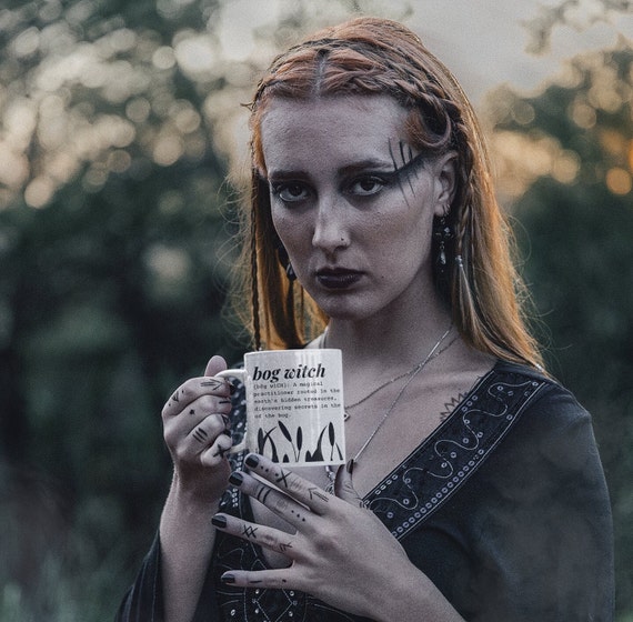 Bog Witch Mug | Witchy Coffee Mug | Nature Witch Gift | Goblincore Cottagecore Ceramic Cup | 11oz Witch Mug
