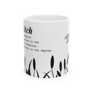 Bog Witch Mug | Witchy Coffee Mug | Nature Witch Gift | Goblincore Cottagecore Ceramic Cup | 11oz Witch Mug image 3