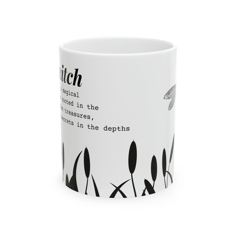 Bog Witch Mug | Witchy Coffee Mug | Nature Witch Gift | Goblincore Cottagecore Ceramic Cup | 11oz Witch Mug image 3