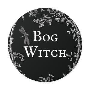 Bog Witch Sticker | Witchy Botanical Dragonfly Sticker | Goblincore Cottagecore Decal | Nature Witch Gift | Waterproof Vinyl Sticker
