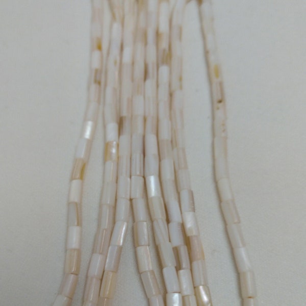 White Shell Wampum Bead