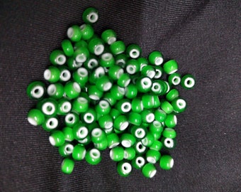 Trade Beads 6 mm   aka White Heart Beads