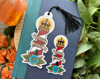 Hero's Quest Book Trope Collection, Bookmark and Sticker combo, Water Resistant Sticker, Bookmark with Tassel, Hero's Journey