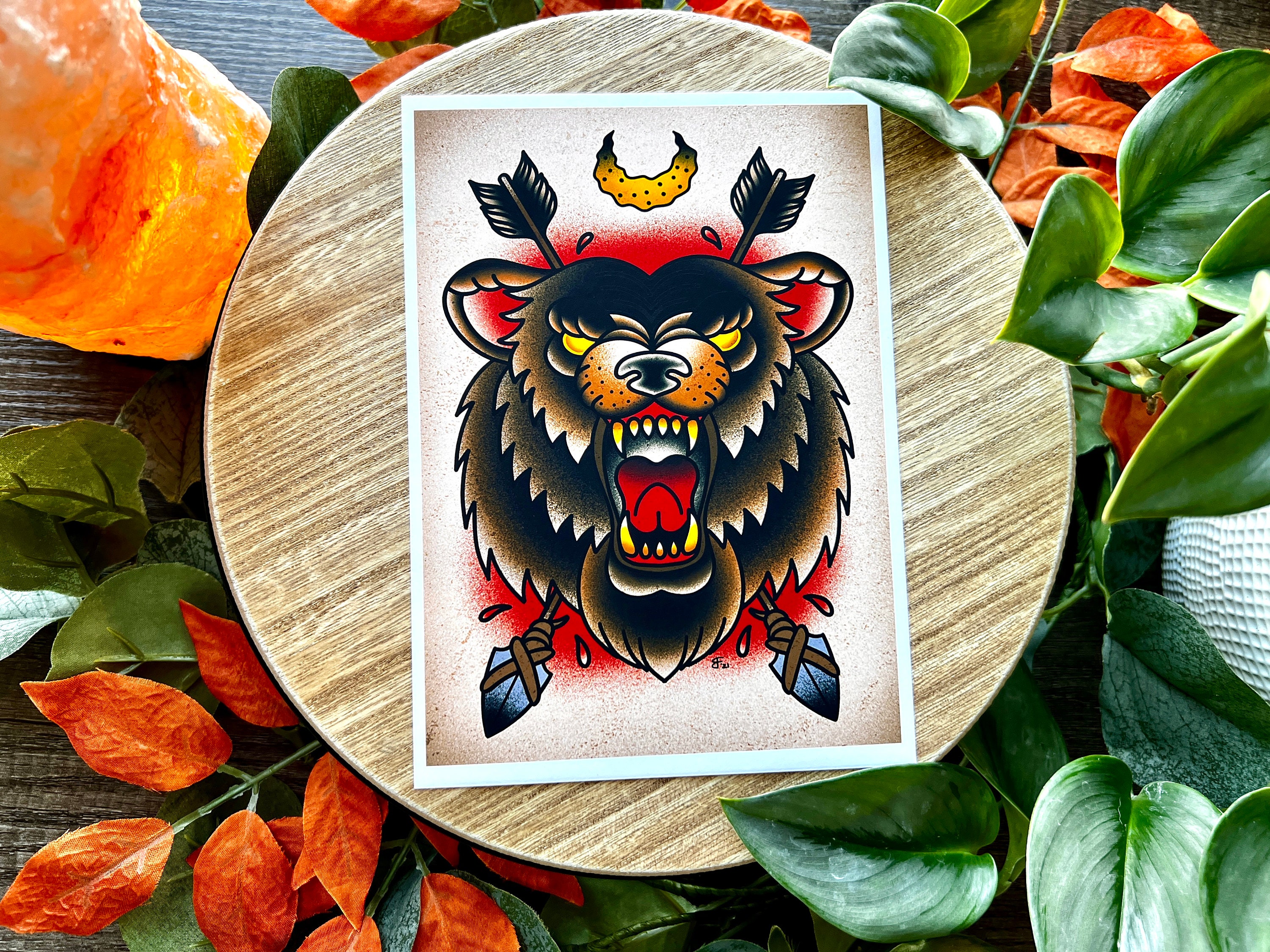 American Traditional Bear Print Flash Tattoo Print 5x7 Print - Etsy American Traditional Bear Print Flash Tattoo Print 5x7 Print - Etsy