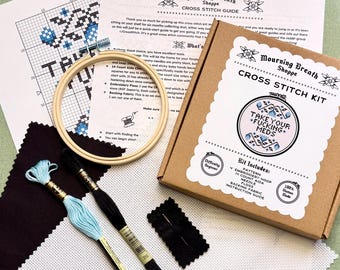 Take Your F*cking Meds - DIY Cross Stitch Kit, Beginner Friendly, Funny Gift Ideas, Subversive Craft Kit