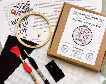 Wear Your F*cking Sunscreen - DIY Cross Stitch Kit, Beginner Friendly, Funny Gift Ideas, Subversive Craft Kit